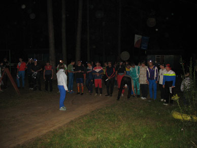 старт ночного ориентирования